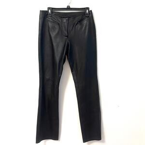 ELEMENTS by VAKKO - women's black faux leather pants - size 6